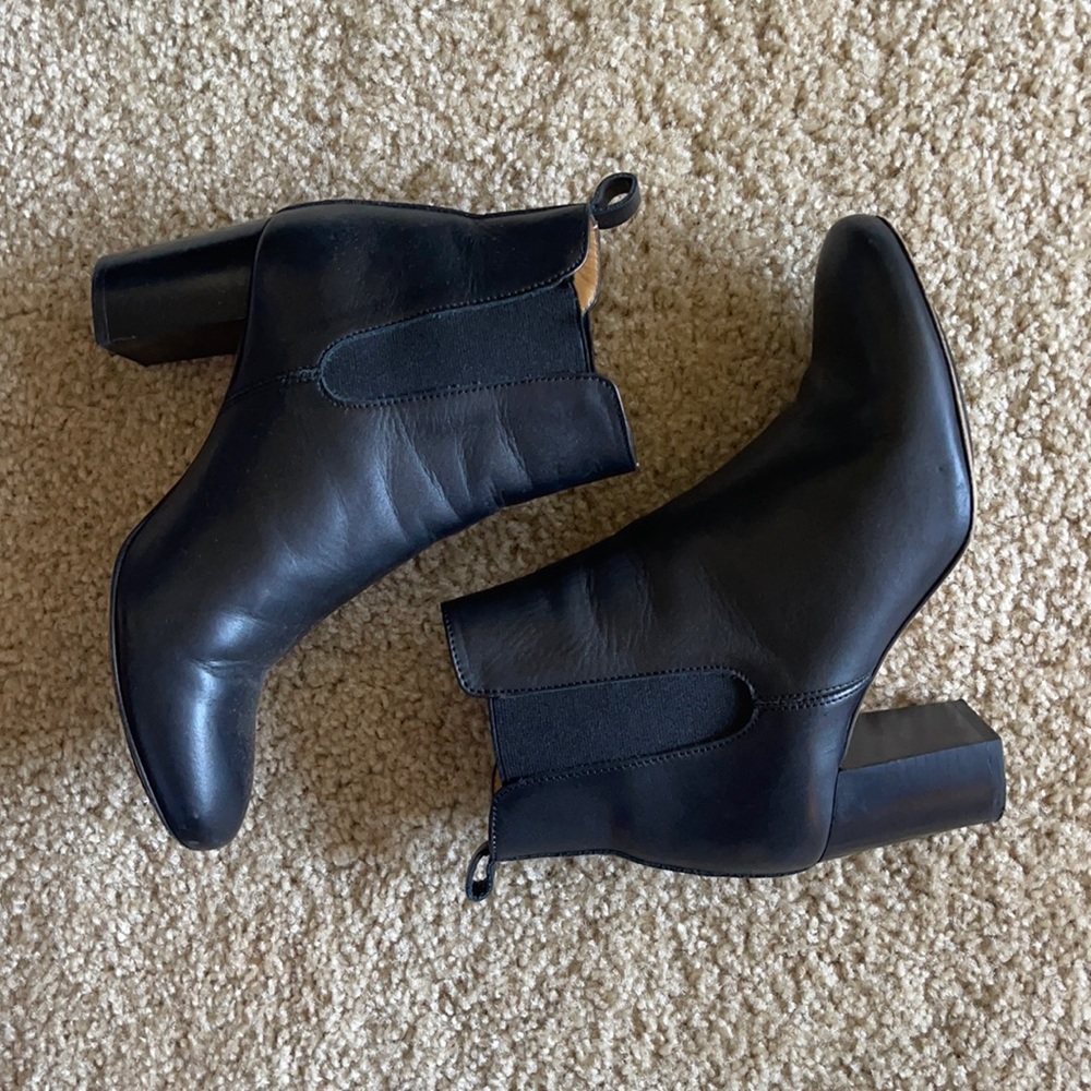 Sezane Black Heeled Boots